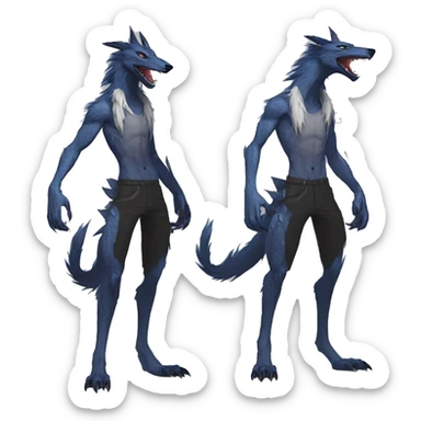 Cool Edgy Modern Vernid-Sergal species by LiLaiRa full body sticker