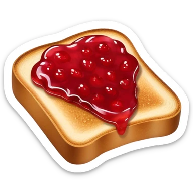 Toast with strawberry jam sticker