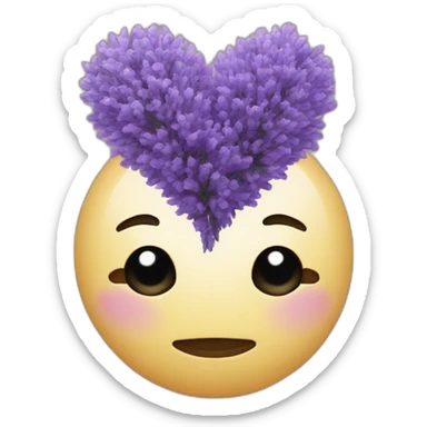 Lavender and black heart  sticker