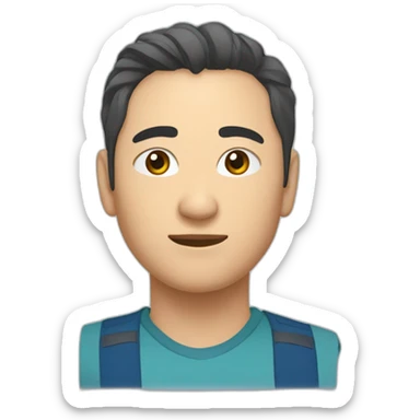 Make an avatar for your assistant under the name iBek, he is a modern Kazakh sticker