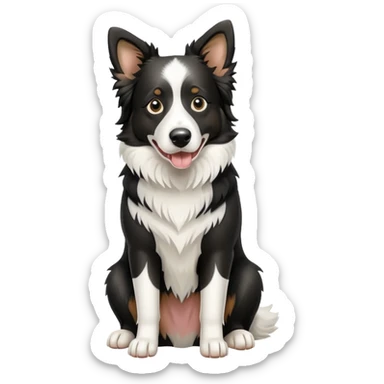 Merle Border Collie Sitting sticker