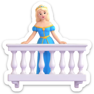 Juliet on a balcony sticker