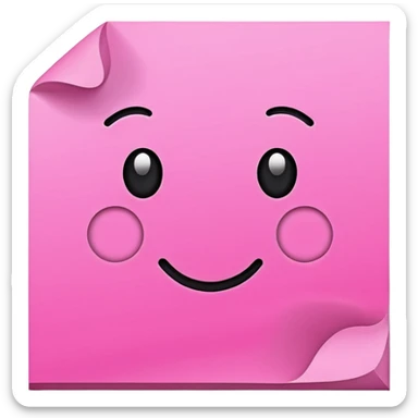 Pink sticky note sticker