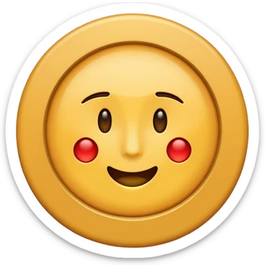 pain point, plain target with a subtle crack, neutral tone, emoji style sticker