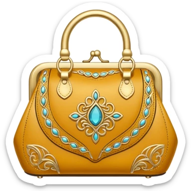 golden luxury purse sticker