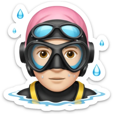 Underwater man sticker