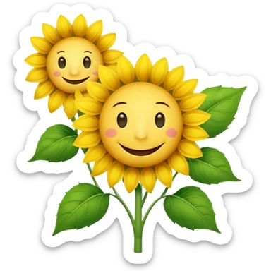 Smiley Sunflower sticker