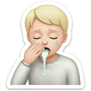 Person vomiting  sticker