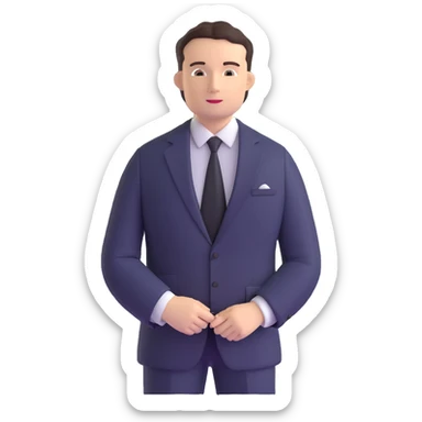 professional lawyer in business suit sticker
