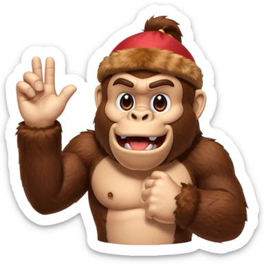 donkey kong making 👌 sticker