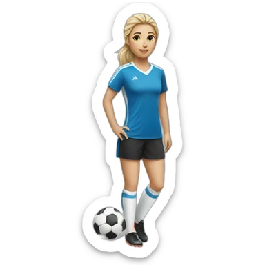 soccer girl sticker