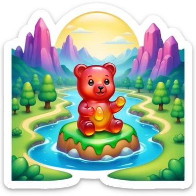  gummy bear  candy  magical landscape sticker