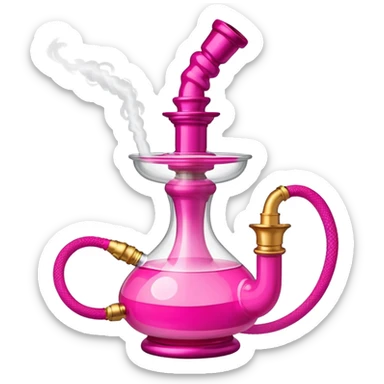 Pink hookah sticker