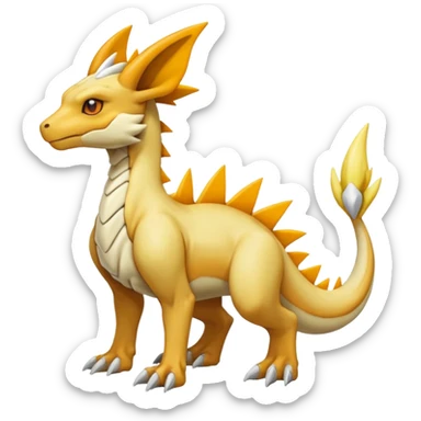 Manectric-Lucio-Cubone-Draco-Fakémon-hybrid-creature (full body), 4 legs sticker