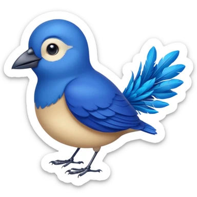 blue bird from brrazil sticker