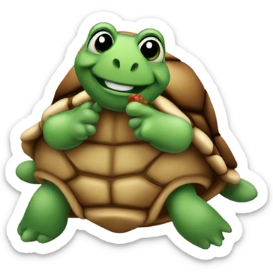 Tortuga mandando un beso sticker