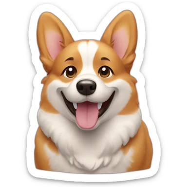 Happy corgi sticker