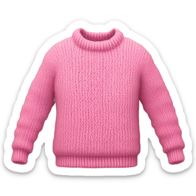 Pink knit sweater sticker