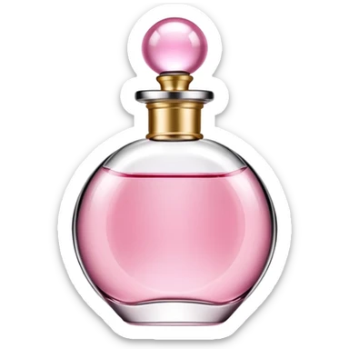 Perfume bottle  pink sticker