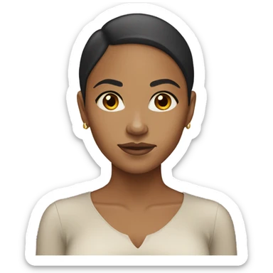 Nigerian lightskin woman sticker