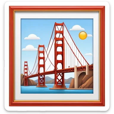 Cinematic Realistic Golden Gate Bridge Emoji sticker