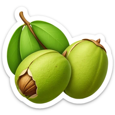 pistachio with shall green nut  sticker
