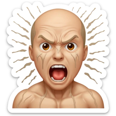 torture, screaming man sticker
