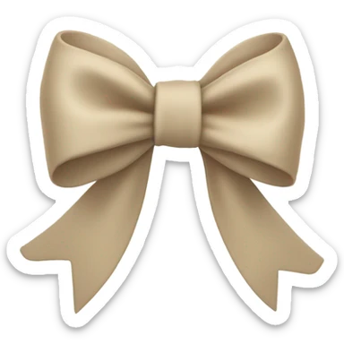 Beige bow sticker