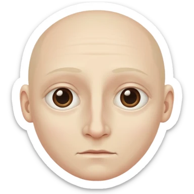 volto magro e di carnagione pallida senza il naso sticker