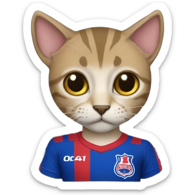 gato con camiseta de la universidad de Chile sticker