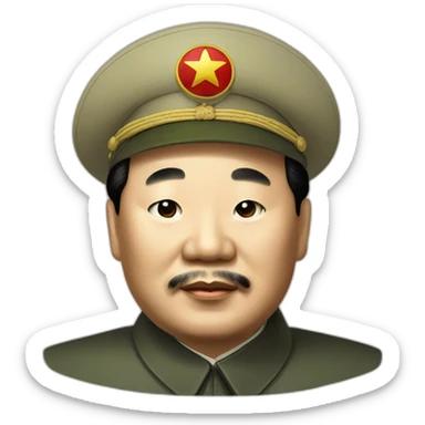Chairman Mao with Mickey mouse ears sticker