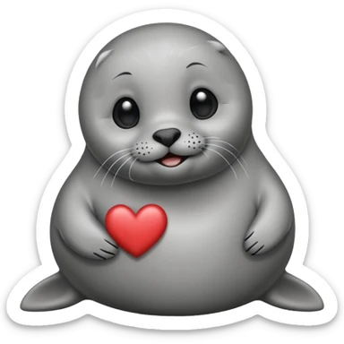 Happy seal in love sticker