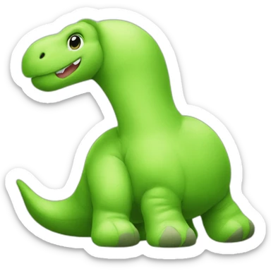 H&M green brontosaurus cuddly toy sticker