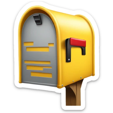yellow overstuffed mailbox sticker