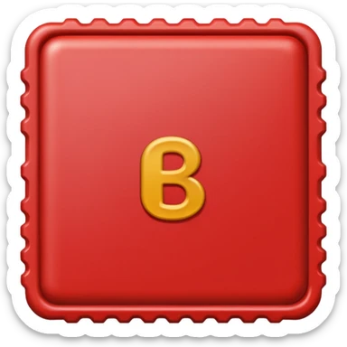 make me a stamp with the emoji B on it sticker