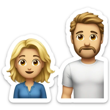 Emily and Chris had a disagreement over a misunderstanding, and they're trying to resolve it through open communication and empathy sticker