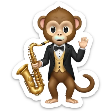 monkey Musician sticker