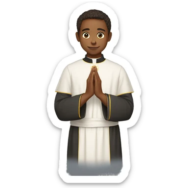 The Young europa Priest in prayer sticker