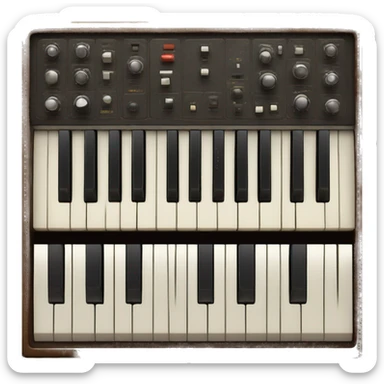vintage analog synthesizer sticker
