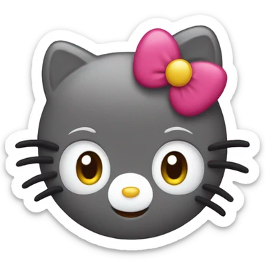 hello kitty with an obvious face expression  sticker