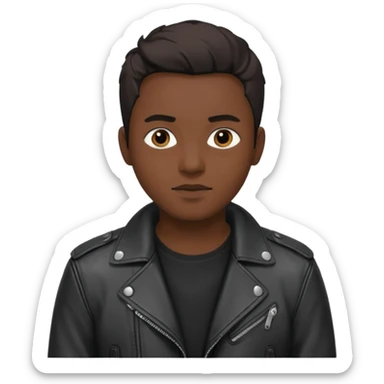 Black leather jacket with black shirt  sticker