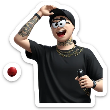 mysterious boy in black shirt sticker