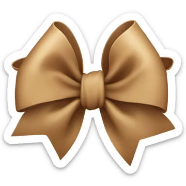 Light Brown bow  sticker