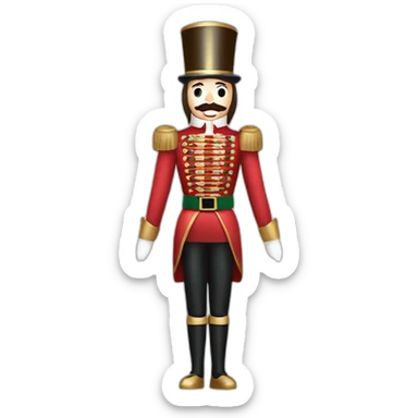 christmas nutcracker full body sticker