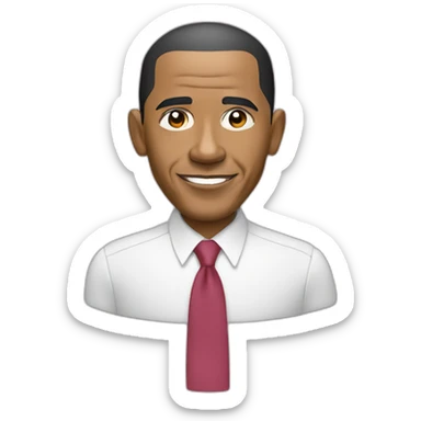 barack obama in rose short sticker