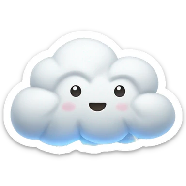 snow cloud with lightning  sticker