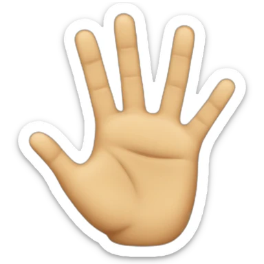 The two-hand glue with just the middle and index fingers raised sticker