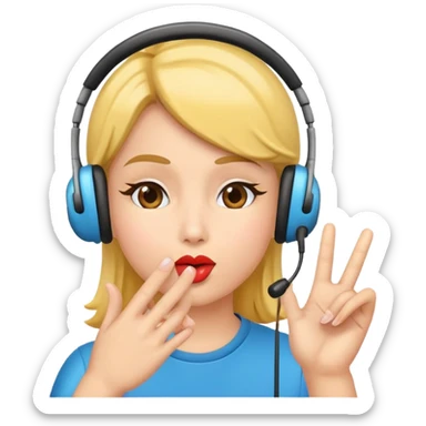 blowing a kiss with ur game sticker