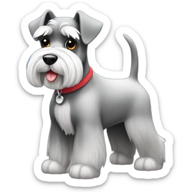 miniature schnauzer big salt and pepper sticker