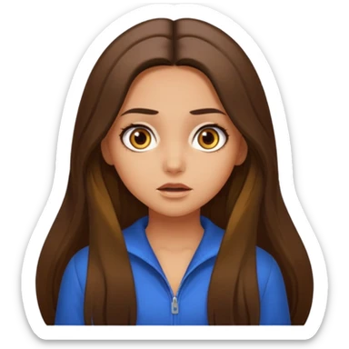 pretty long hair girl middle parted, amazed, good clothes, tanned, baddie, RELLY PREETY sticker